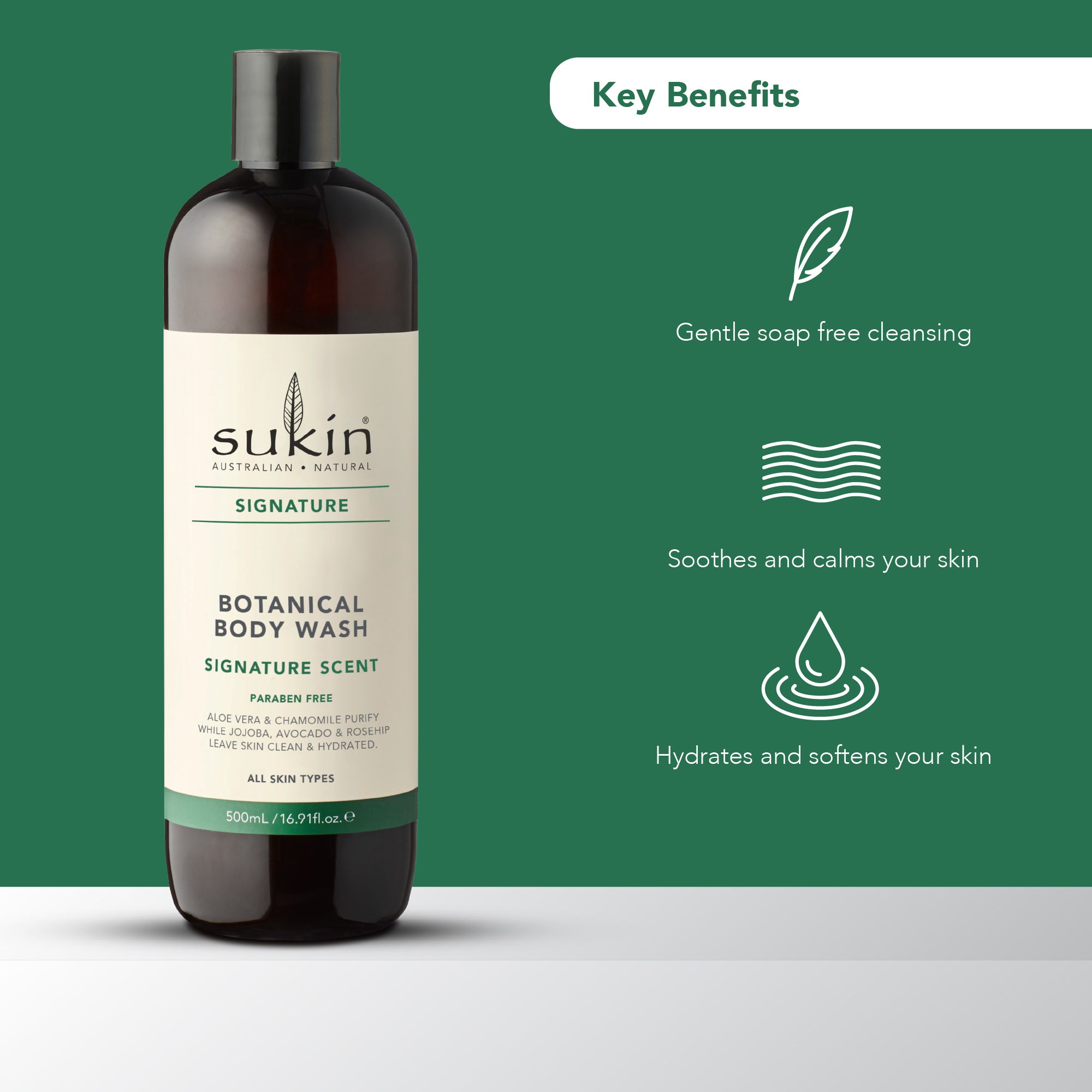 BOTANICAL BODY WASH | SIGNATURE SCENT | 500 mL
